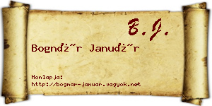 Bognár Január névjegykártya